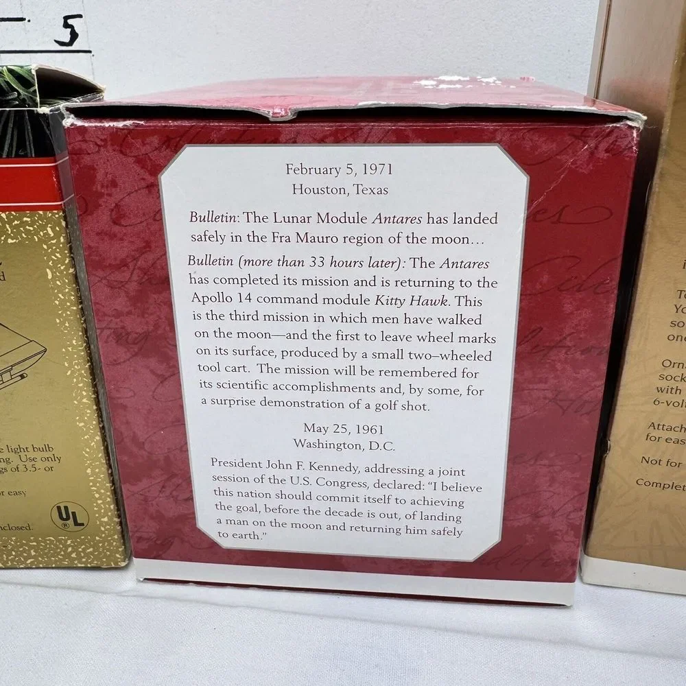 Hallmark Keepsake 3 Spacecraft Ornaments Vintage '92 '96 '98 Original Boxes Xmas